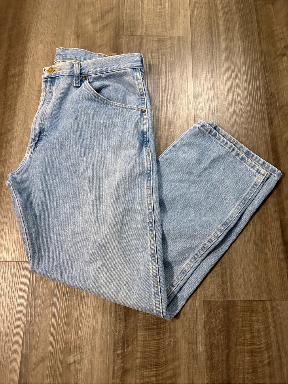 Wrangler Men's Light Blue Denim Jeans - Regular Fit - Size 36x29
